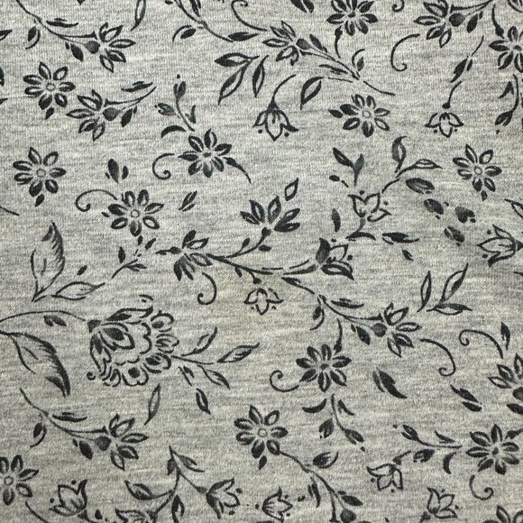 Fashion Bug Floral Print Button-Front Top Size 18/20W Gray & Black Short Sleeve - Picture 7 of 7